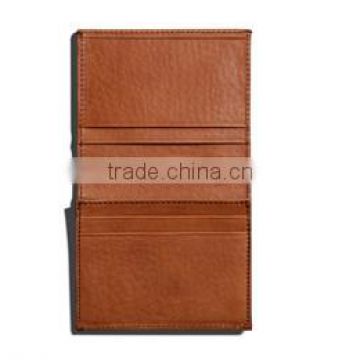 Men bi-fold leather wallet genuine cow leather card holder wallet