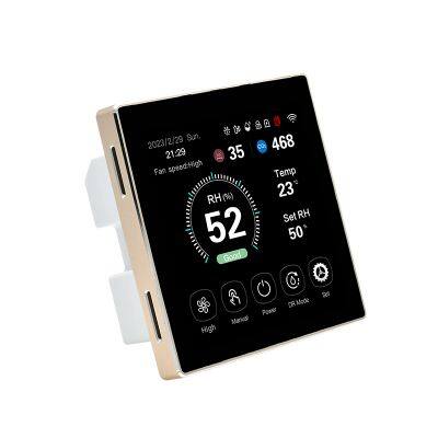 HVAC 3-Speed Fan Control Used for AC EC DC Fans LCD Color Screen TUYA APP RS485 Fresh Air Dehumidification Controller
