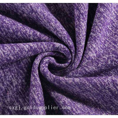 Weft Knitted Cationic Two-tone Sweater Fleece Fabric For Winter Garment - Premium Textured Warmth With Dynamic Color Contrast