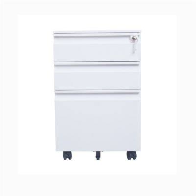 Modern Office Storage Mobile Pedestal With Universal Wheels Mobile Pedestal Combination Lock 3 Drawer Mobile Pedestal Cabinet photo-4