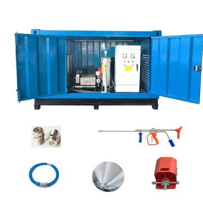 1000bar 90kw Electric Motor Type High Pressure Water Jetting Machine Industrial Inner Pipeline Heat Exchanger Cleaning