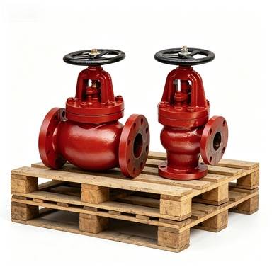 Marine JIS F7306 J Class Cast Iron Flange Angle Stop Valve 5K/10K Shipbuilding