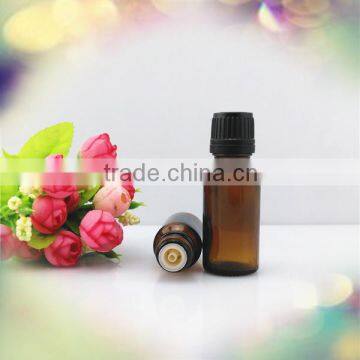 Trade Assurance! wholesale fancy amber glass empty essential oil bottles 20ml with reducer orifice droper cap                        
                                                Quality Choice