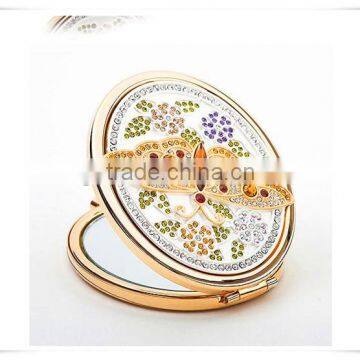 manufacture price custom high quality zinc alloy compact mirror