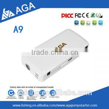 2015 AGA factory price high capacity 16000mAh portable battery chargerm, Car Jump Starter with dual USB ports