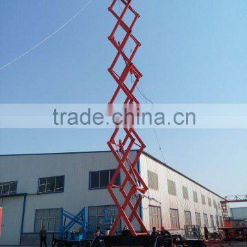 Hydraulic four wheels mobile scissor lifter