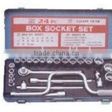 1/2" drive 24pcs socket wrench tool set with carbon steel