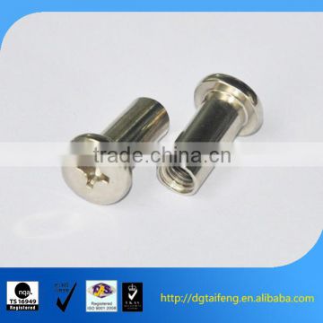 nickel combination of philips and slotted head sleeve nut