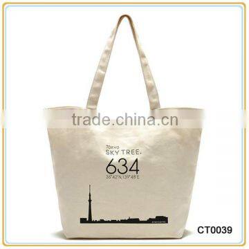 Hot Selling Stripe Canvas Beach Tote Bag For Shopping