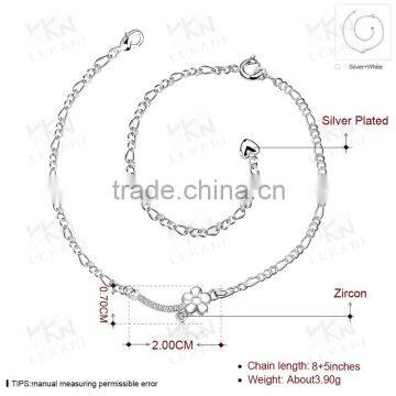 SPA016 Brass Material Zircon Jewelry Anklet Barefoot