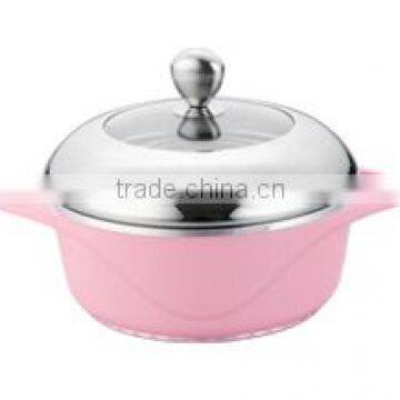 Die-casting Aluminum Non-stick Pink Casserole