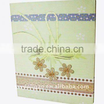 Art Paper Wrapping Ring Binder Desktop File Folder for Office Stationery Cardboard A4 or FC Size