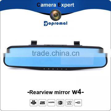 Hd dual lens car dvr rearview mirror camera,car rear view mirror monitor