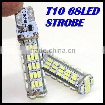 T10 W5W 194 68SMD 3014 LED Car Strobe Light