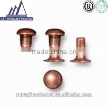 Manufacture copper rivets, OEM orders are welcome