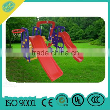 combined children plastic slide and swing, baby plastic slide