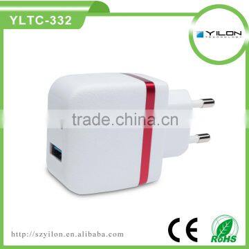 High Quality Output DC5V 2.4A Dual USB Super Fast Mobile Phone Travel Charger