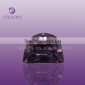 amethyst half moon lab cz gems