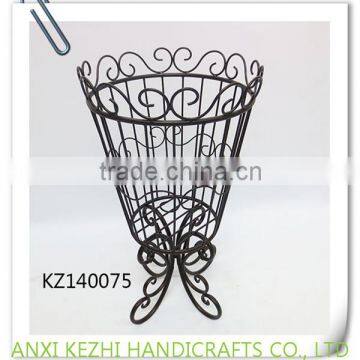 KZ140075 Hot sell home outdoor indoor iron metal standing flower plant pot racks