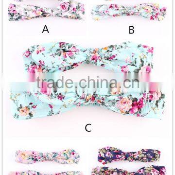 Hot-sale mommy baby knotted turban headband head wraps mommy and baby headbands for hair accessories cotton headwear wh-1820