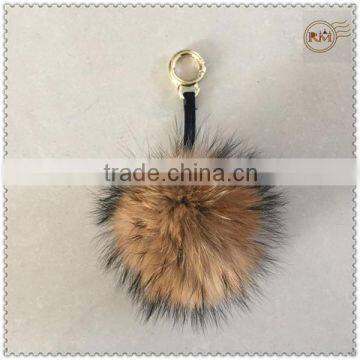 Natural Color Genuine Raccoon Fur Balls photo-5