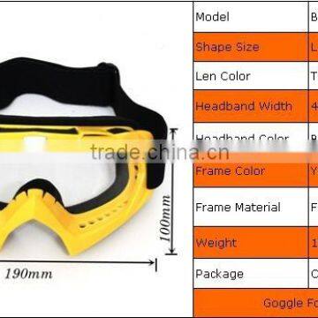 BJ-MG-001 High Quality Yellow Motocross Clear Goggle Lens photo-6