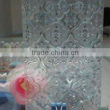 3-8mm Clear Flora Mistlite Pattern Glass with CE