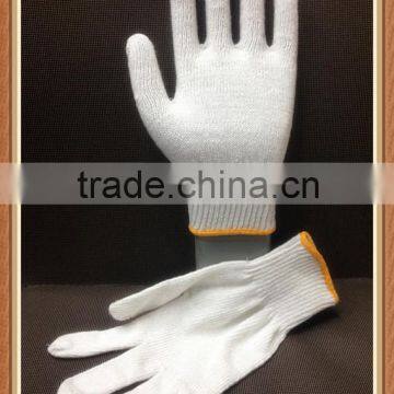 Guarantee High quality 7/10 Gauge Bleached white cotton hand gloves working                        
                                                Quality Choice