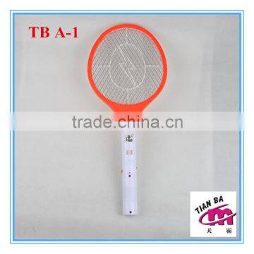 2015 good price pest control rechargable electronic fly swatter with LED light