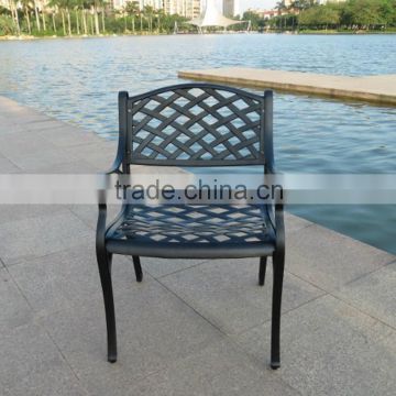 White Black Bronze Outdoor Aluminum Metal Iron Garden Chair