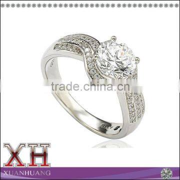 Xunaghuang Beautiful Silver 925 White Gemstone Engageent Women Ring