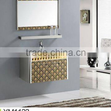 Stainless Steel Double Doors Bathroom Mirror Cabinet