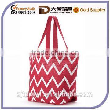 Chevron Shopper Bag Fashion Beach Jute Bag Handbag