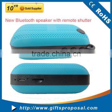 2015 hot new product Mini Bluetooth Speaker with remote shutter and wholesale price