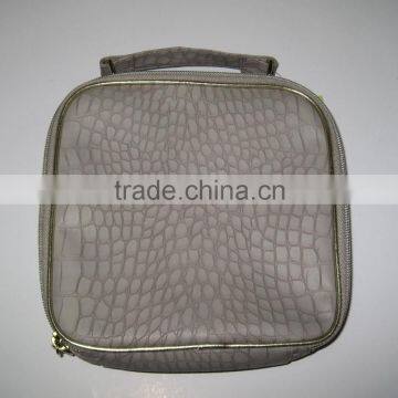 Promotional fashion Croco PU leather cosmetic bag