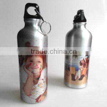 Sublimation Sports Bottle Silver Aluminum Water Bottle 500ML