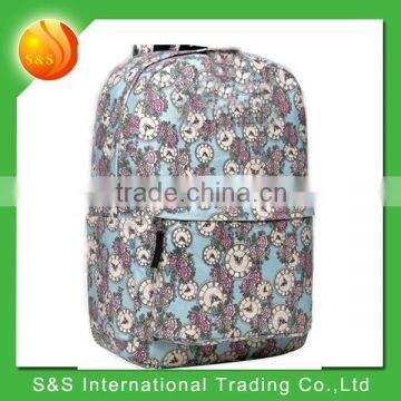 New style floral print school laptop backpack, hiking backpack