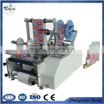 Crazy Sale Semi Automatic Round Labeling Machine PLC Control Bottle Products Semi Auto Labeling Machine