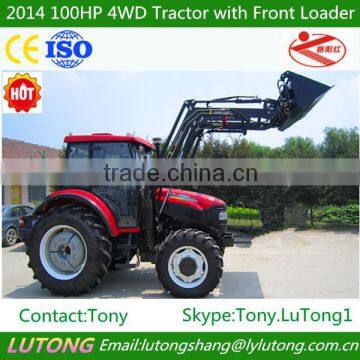 2014 New Cheap 100HP 4WD Wheel Farm Tractor With Front Loader/CE&ISO