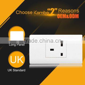 1 Gang 13A plug electrical outlets uk eu power sockets