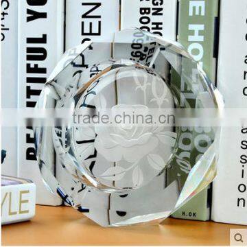 hot sale custom engraved crystal ashtray