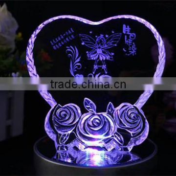 Fashion Heart Shape 3D Crystal Photo Frame