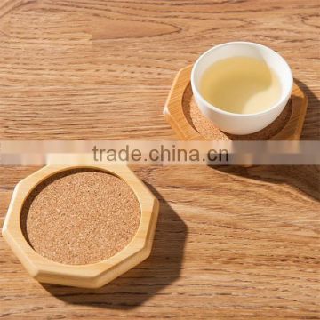 FB1-4026 bamboo tea cup pad with modern shape design