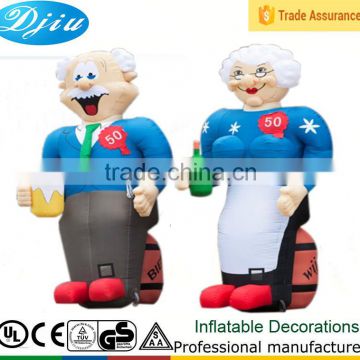 DJ-GG-103 New old people inflatable outdoor advertising Draft beer decoration