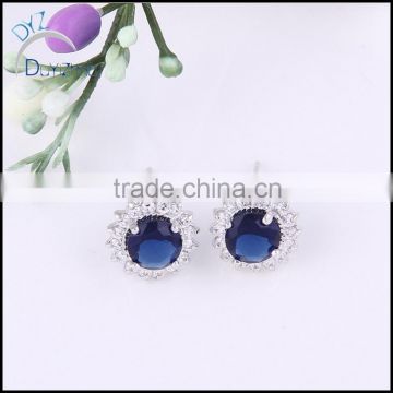 wholesale cheap round colorful mini zircon earrings