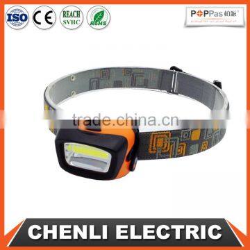 POPPAS T11 AAA operated 3W COB headlamp outdoor waterproof running camping walking reading headlight