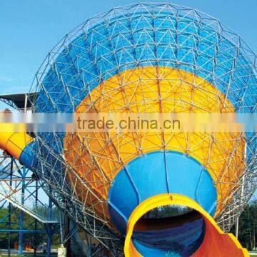 Hot-sale Water Park Fiberglass Trumpet Slide in 2016