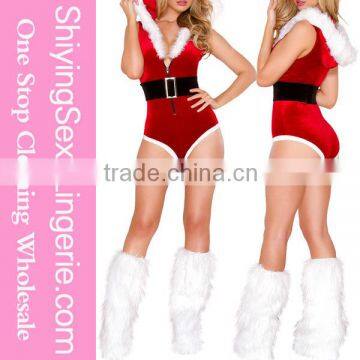 2016 latex transparent 2pcs Miss Santa Beauty Secret christmas latex costume