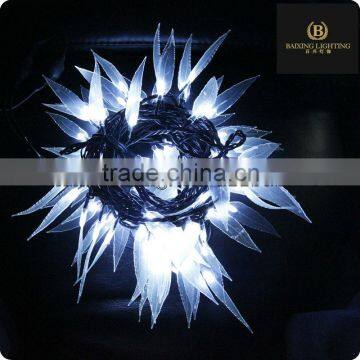 10m White LED Willow Leaves String Lights for Holiday Decoration