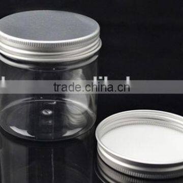 300ml PET plastic cosmetic jar with aluminum cap